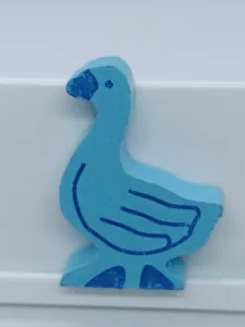 Article Oie en bois - hauteur 4 cm -  bleu - DADA - OIE