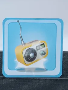 Article Grande carte "radio" - RÉVEILLE PAS PAPA Version grandes cartes